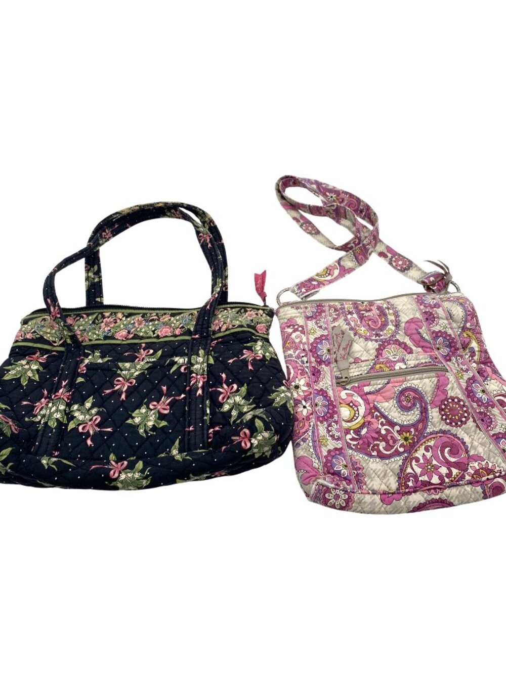 2 TLC Vera Bradley Quilted Bags Tote Crossbody New Hope Paisley Meets Plaid